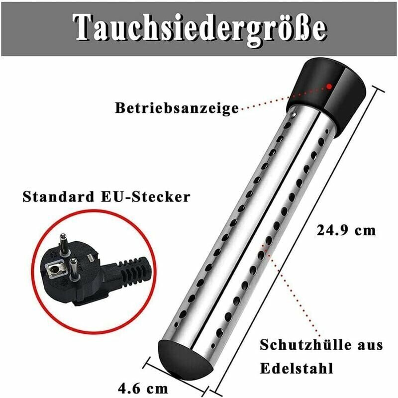 2000w ammelämmitin Sähkölämmitin Matkalämmitin, ruostumattomasta teräksestä valmistettu lämmitin, sähkölämmitin uima-altaalle (älykäs ajoitus, musta) hinta ja tiedot | Muut huonekalutarvikkeet | hobbyhall.fi