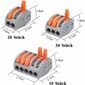 Liitäntäliittimet, 60 kiinnitintä Sähköliitin käyttövivulla, Kompakti automaattinen sähköliitäntäliitin, 20 2-suuntaista kiinnikettä, 30 3-suuntaista kiinnikettä, 10 5-suuntaista kiinnikettä hinta ja tiedot | Muut huonekalutarvikkeet | hobbyhall.fi