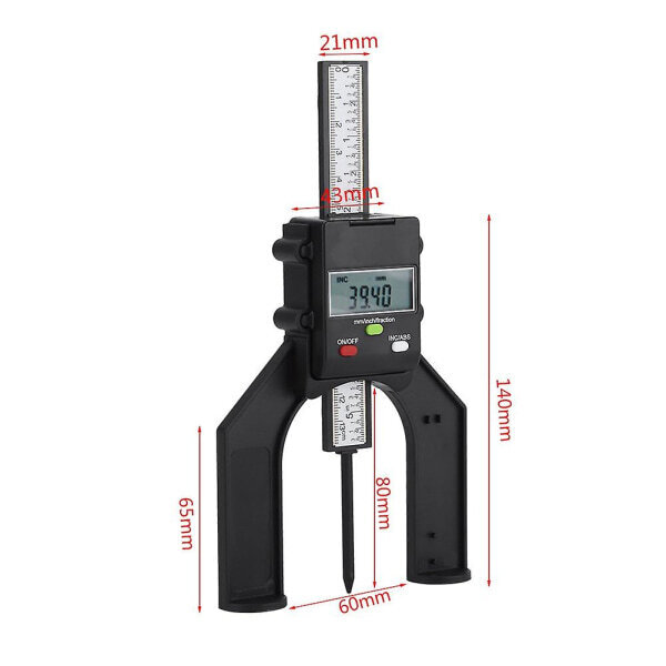 0-80 mm digitaalinen syvyysmittari, magneettiset irrotettavat jalat, muste/abs, syvyyden mittaustyökalu, 0,05 mm resoluutio hinta ja tiedot | Muut huonekalutarvikkeet | hobbyhall.fi