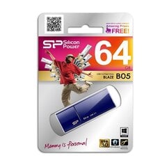 Silicon Power Blaze B05 64 GB, USB 3.0, hinta ja tiedot | Muistitikut | hobbyhall.fi