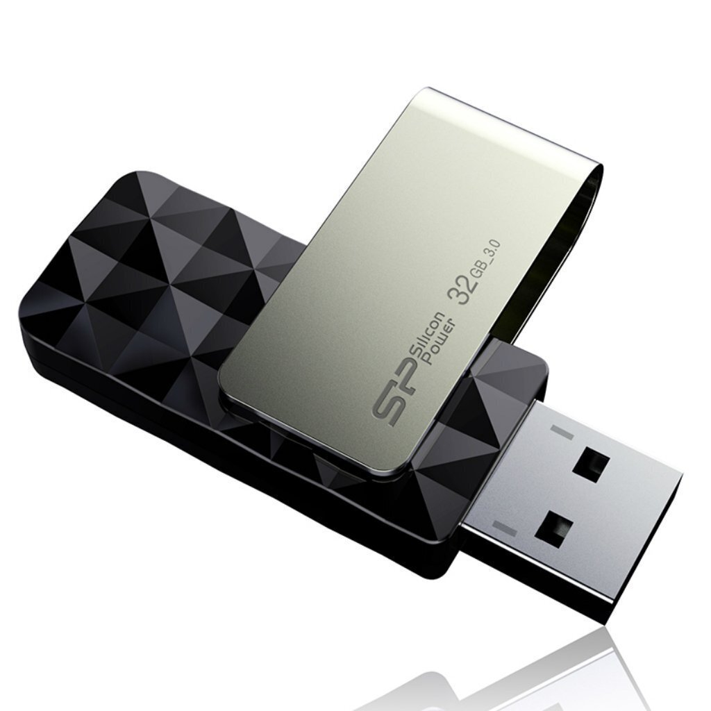 Silicon Power muisti USB Blaze B30 32GB USB 3.0 musta hinta ja tiedot | Muistitikut | hobbyhall.fi