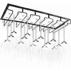 Ripustettava lasiteline - Viinilasiteline 5 kiskolla 10-15 lasille, 50 x 22,5 x 5,5 cm, ruuveilla, käytetty baarissa, viinikaappissa, keittiössä (5 kiskoa) hinta ja tiedot | Muut huonekalutarvikkeet | hobbyhall.fi