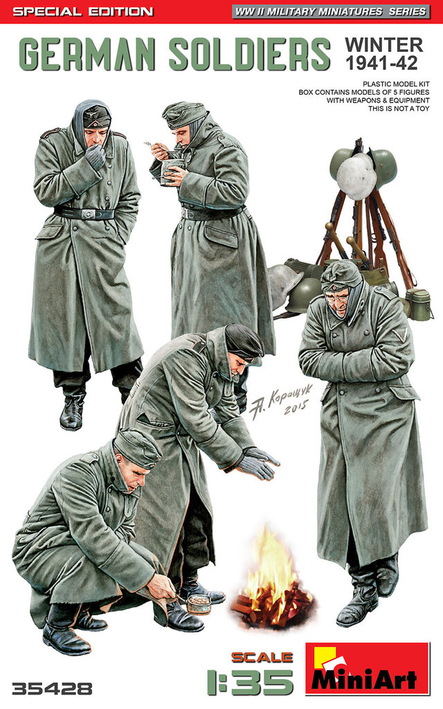 Liimattava malli MiniArt 35428 German Soldiers (Winter 1941-42) Special Edition 1/35 hinta ja tiedot | Koottavat pienoismallit | hobbyhall.fi