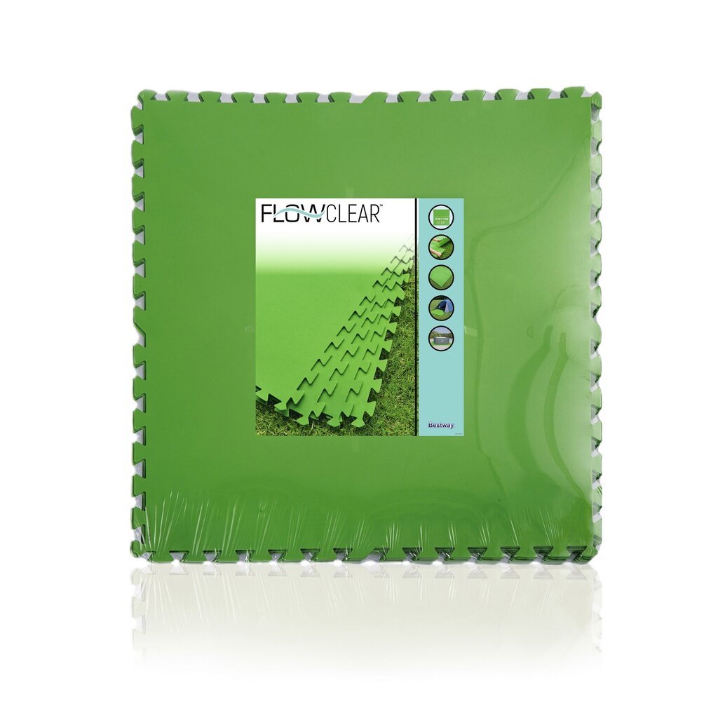 Bestway Flowclear Pohjasuojat 9 kpl vihreä 5,47 m² hinta ja tiedot | Uima-allastarvikkeet | hobbyhall.fi