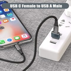 2 Pack USB-USB C -sovitin, USB C -naaras-mies OTG-laturi Type C -muunnin Apple Watch Ultra iWatch 7 8 9, iPhone 14 13 12 11 15 Plus Pro Max, AirPods, iPad Air, Samsung Galaxy S23 S22 hinta ja tiedot | Muut huonekalutarvikkeet | hobbyhall.fi