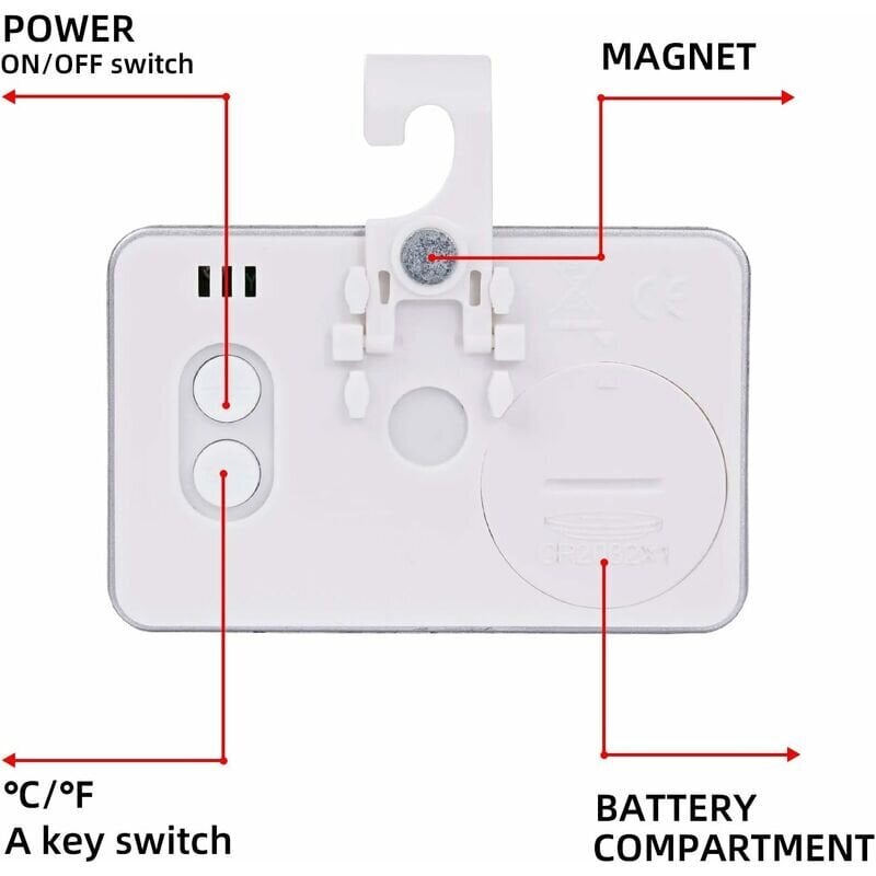 3X Jääkaappilämpömittari Digitaalinen pakastinlämpömittari Jääkaappilämpömittari Huoneen vedenpitävä pakastinlämpömittari LCD-näytöllä ja koukku lämpötilan lukemista varten hinta ja tiedot | Muut huonekalutarvikkeet | hobbyhall.fi