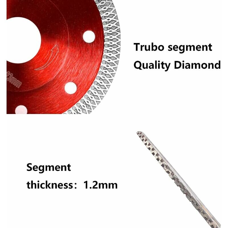 Timanttiterä 125 laatta, hienokuivahiottu timanttiterä, timanttileikkuulevy pyörösahanterä laatoille Graniitti keraamiset marmorilaatat kalkkikivipuu (125 mm) LO-Ron hinta ja tiedot | Muut huonekalutarvikkeet | hobbyhall.fi