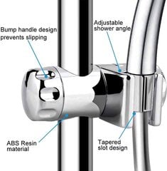 Vaihdettava kädessä pidettävä suihkuteline, suihkupään kiinnike, säädettävä kylpyhuoneen suihkupään pidike Sopiva 25 mm suihkutanko, 19-22 mm suihkupää, ABS kromipinnoitettu hinta ja tiedot | Muut huonekalutarvikkeet | hobbyhall.fi