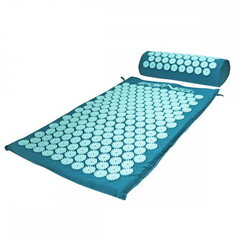 SportVida-akupunktiomatto tyynyllä, 65 x 40cm, sininen hinta ja tiedot | Hierontatuotteet | hobbyhall.fi