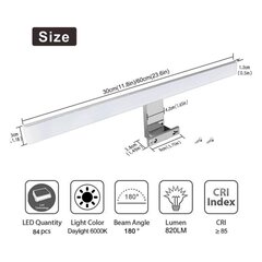 LED peilin etuvalaistus kylpyhuoneen peilin valo AC85-265V kylpyhuoneen kylpyhuoneen valo 300 mm hinta ja tiedot | Muut huonekalutarvikkeet | hobbyhall.fi