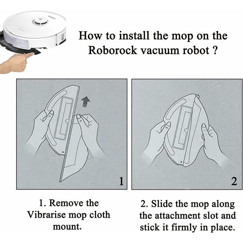 roborock S8/S8+/S7/S7 Maxv Ultra/S7 Pro Ultra Alkuperäiset tarvikkeet, Moppiliinan varaosat 2kpl hinta ja tiedot | Muut huonekalutarvikkeet | hobbyhall.fi