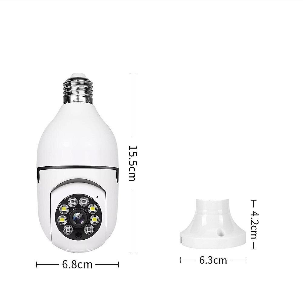 Kodin turvakamera - 360 asteen täysvärinen Night Vision -lamppu E27 -kamera hinta ja tiedot | Valvontakamerat | hobbyhall.fi