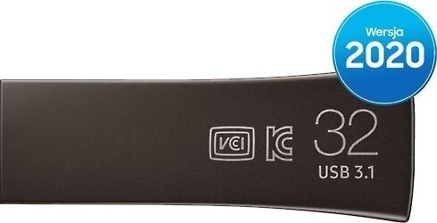 MEMORY DRIVE FLASH USB3.1 32GB/BAR PLUS MUF-32BE4/APC SAMSUNG hinta ja tiedot | Muistitikut | hobbyhall.fi