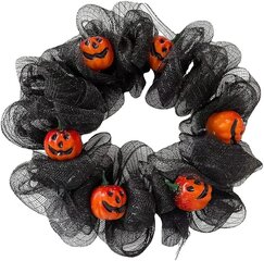 Kurpitsan seppele 40 cm Halloween-oviseppele Täydellinen koristelu syksyyn / Halloweeniin / kiitospäivään hinta ja tiedot | Koristeet ja tarrat | hobbyhall.fi