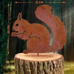 Applikaatioita, koristeita, tarroja, 25 cm maalaismainen orava rautapuutarha, syyssisustus hinta ja tiedot | Koristeet ja tarrat | hobbyhall.fi