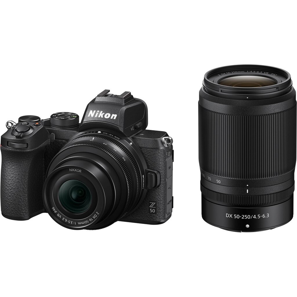 Nikon Z50 + NIKKOR Z DX 16-50mm f / 3.5-6.3 VR + NIKKOR Z DX 50-250mm f / 4.5-6.3 VR hinta ja tiedot | Kamerat | hobbyhall.fi
