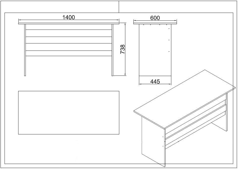 6-osainen toimistokalustesarja Asir Vo17-Ba, ruskea hinta ja tiedot | Tietokonepöydät ja työpöydät | hobbyhall.fi