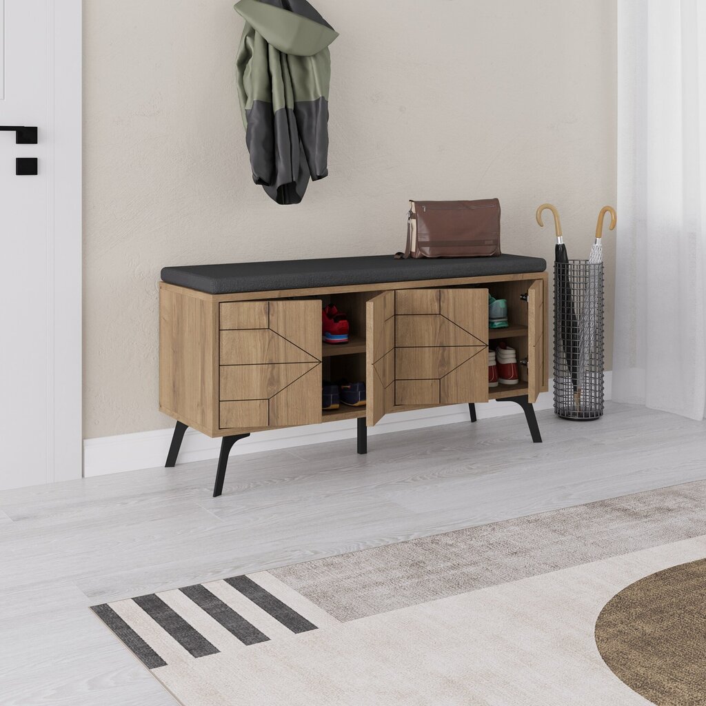 Kenkäkaappi Asir Dune Bench, ruskea hinta ja tiedot | Kenkäkaapit ja -hyllyt | hobbyhall.fi