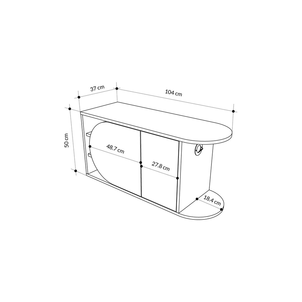 Kenkäkaappi Asir Nova Shoe Bench, valkoinen/ruskea hinta ja tiedot | Kenkäkaapit ja -hyllyt | hobbyhall.fi