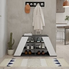 Kenkäkaappi Asir Pyramid Shoe Bench, harmaa/valkoinen hinta ja tiedot | Kenkäkaapit ja -hyllyt | hobbyhall.fi