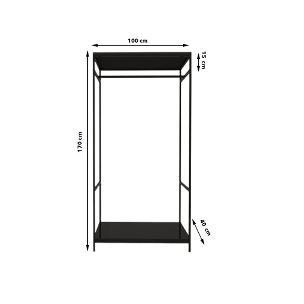 Vaatekaappi Asir Ansbach L658, ruskea hinta ja tiedot | Kaapit | hobbyhall.fi