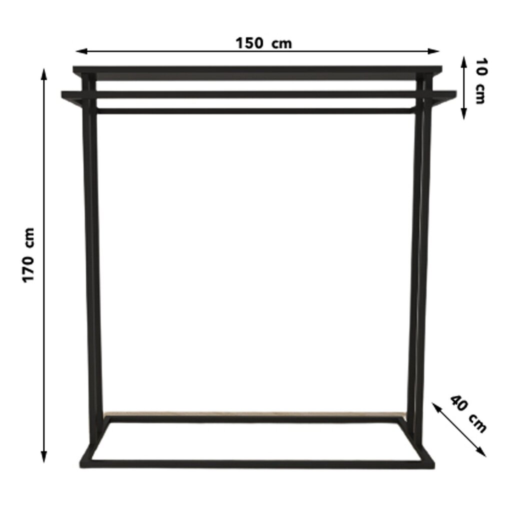 Vaatekaappi Asir Aschaffenburg L659, ruskea hinta ja tiedot | Kaapit | hobbyhall.fi