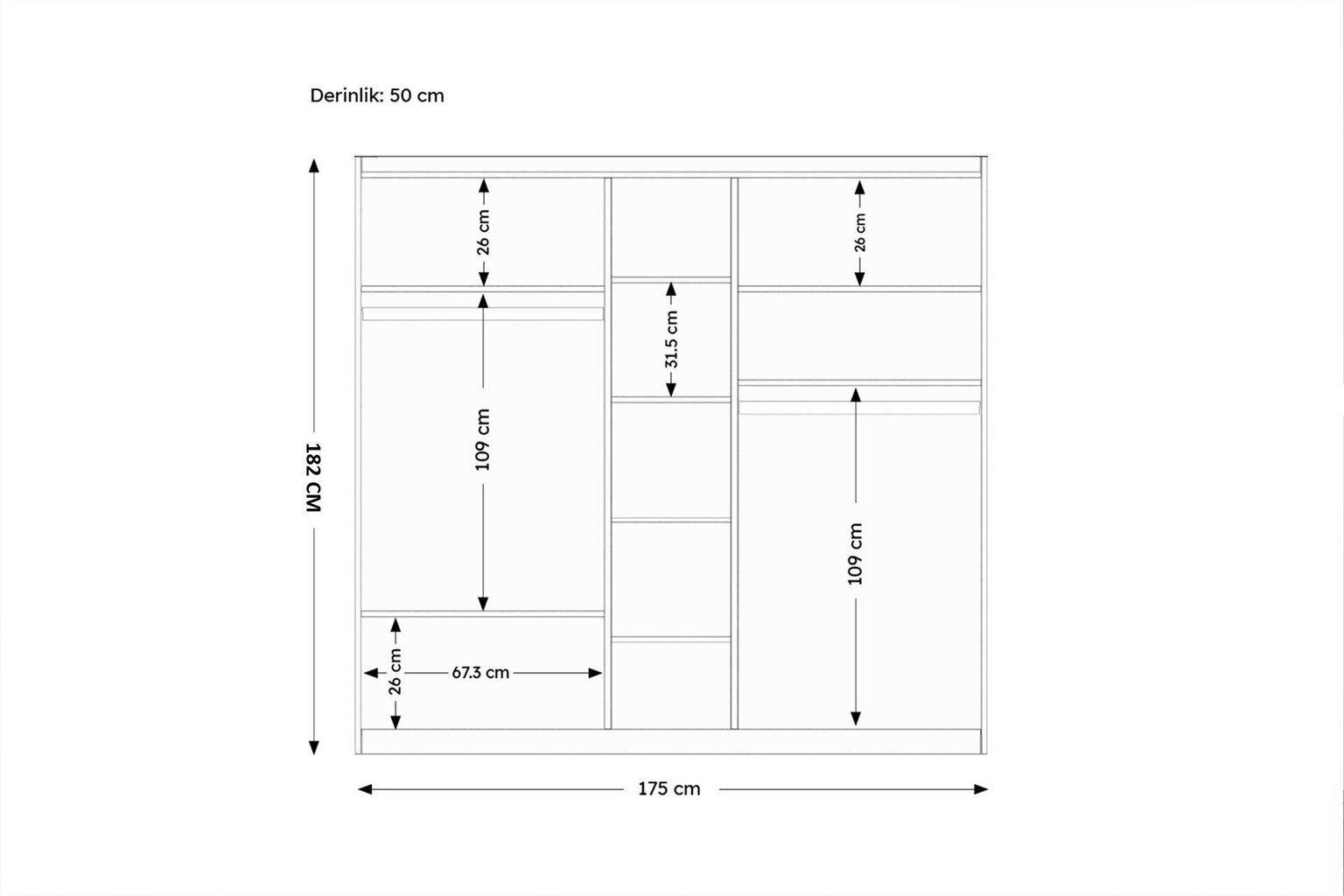 Vaatekaappi Asir Bahar 605, valkoinen hinta ja tiedot | Kaapit | hobbyhall.fi