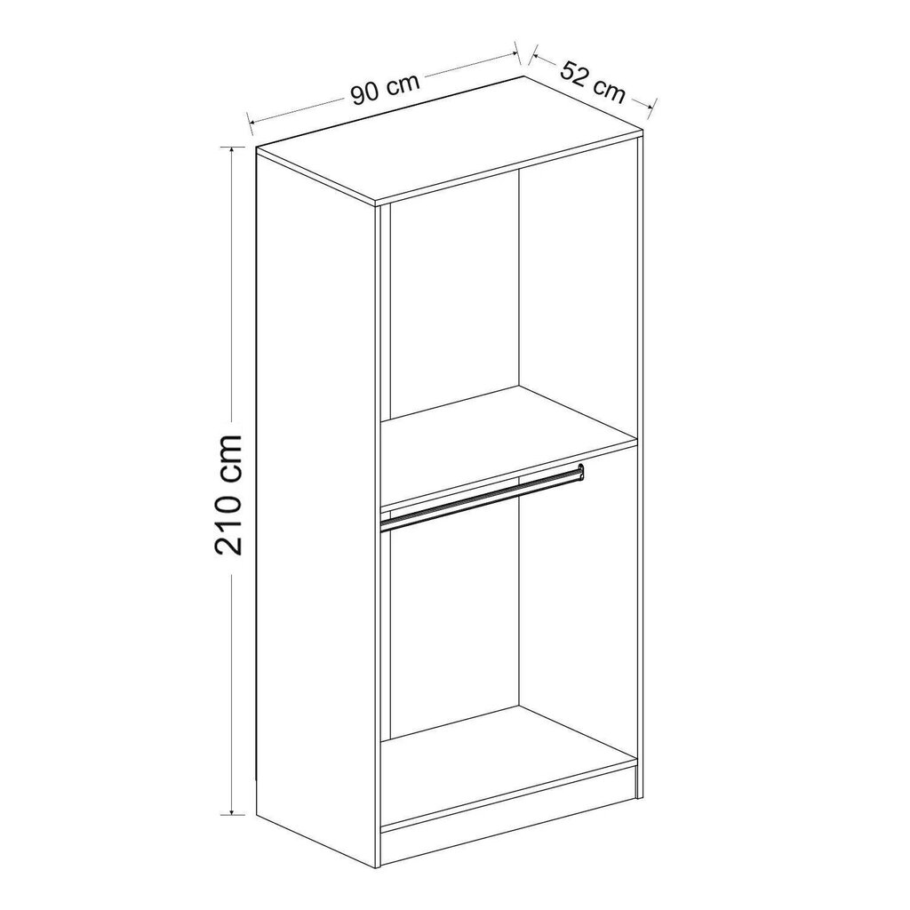 Kaappi Asir Kale Glass Dark 210, harmaa hinta ja tiedot | Kaapit | hobbyhall.fi