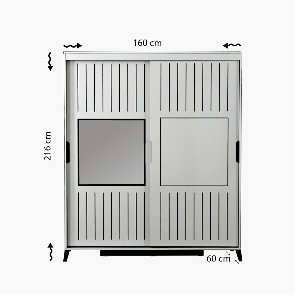 Vaatekaappi Asir Pasific Home Fuga 160, ruskea hinta ja tiedot | Kaapit | hobbyhall.fi