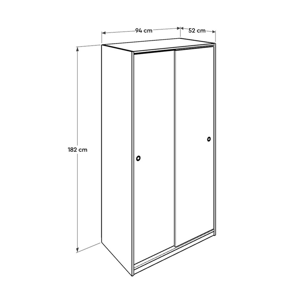 Kaappi Asir Swd-402-Ss-2, ruskea hinta ja tiedot | Kaapit | hobbyhall.fi