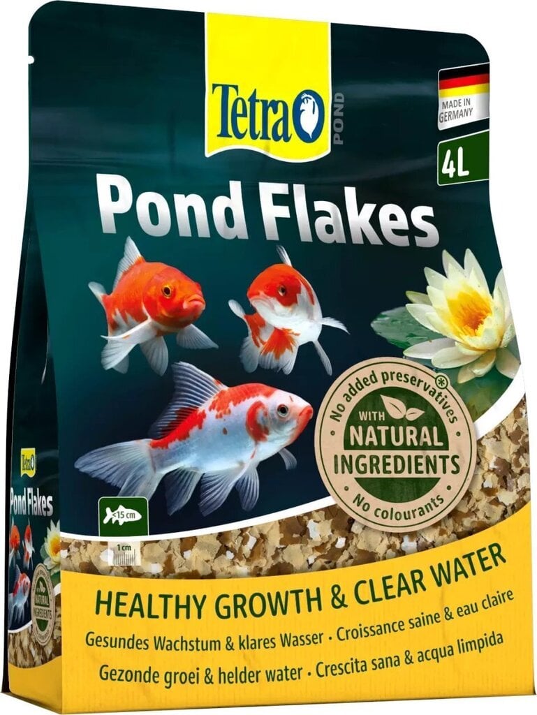 Ravintoa lampikaloille Tetra Pond Flakes, 4L hinta ja tiedot | Kalanruoka | hobbyhall.fi