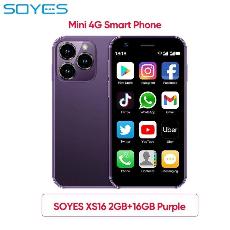 XS16/XS15 Mini Android-älypuhelin 3G/4G-verkko 2 Gt RAM-muistia 16 Gt ROM 3&quot; näyttö 5MP kamera kaksois-SIM Play Kaupan WhatsAPP-sovelluksella hinta ja tiedot | Matkapuhelimet | hobbyhall.fi