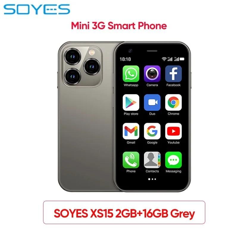 XS16/XS15 Mini Android-älypuhelin 3G/4G-verkko 2 Gt RAM-muistia 16 Gt ROM 3&quot; näyttö 5MP kamera kaksois-SIM Play Kaupan WhatsAPP-sovelluksella hinta ja tiedot | Matkapuhelimet | hobbyhall.fi