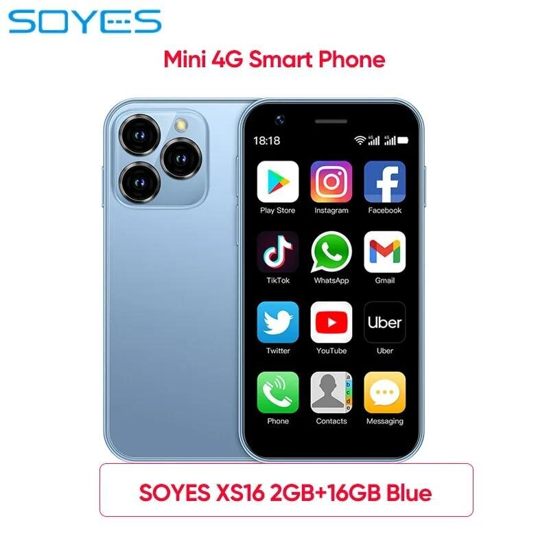 XS16/XS15 Mini Android-älypuhelin 3G/4G-verkko 2 Gt RAM-muistia 16 Gt ROM 3&quot; näyttö 5MP kamera kaksois-SIM Play Kaupan WhatsAPP-sovelluksella hinta ja tiedot | Matkapuhelimet | hobbyhall.fi