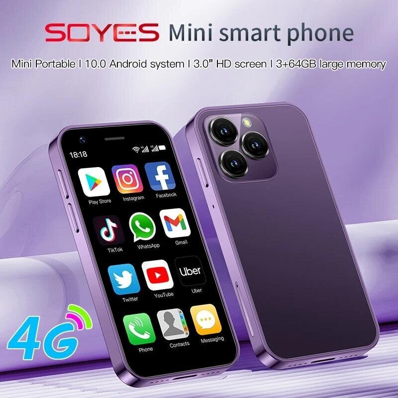 XS16/XS15 Mini Android-älypuhelin 3G/4G-verkko 2 Gt RAM-muistia 16 Gt ROM 3&quot; näyttö 5MP kamera kaksois-SIM Play Kaupan WhatsAPP-sovelluksella hinta ja tiedot | Matkapuhelimet | hobbyhall.fi