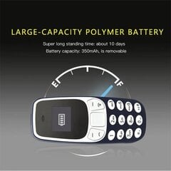 L8star Bm10 Mini Matkapuhelin Dual Sim-kortti MP3-soittimella Fm Avaa Matkapuhelimen ääni Vaihda valintapuhelin hinta ja tiedot | Matkapuhelimet | hobbyhall.fi