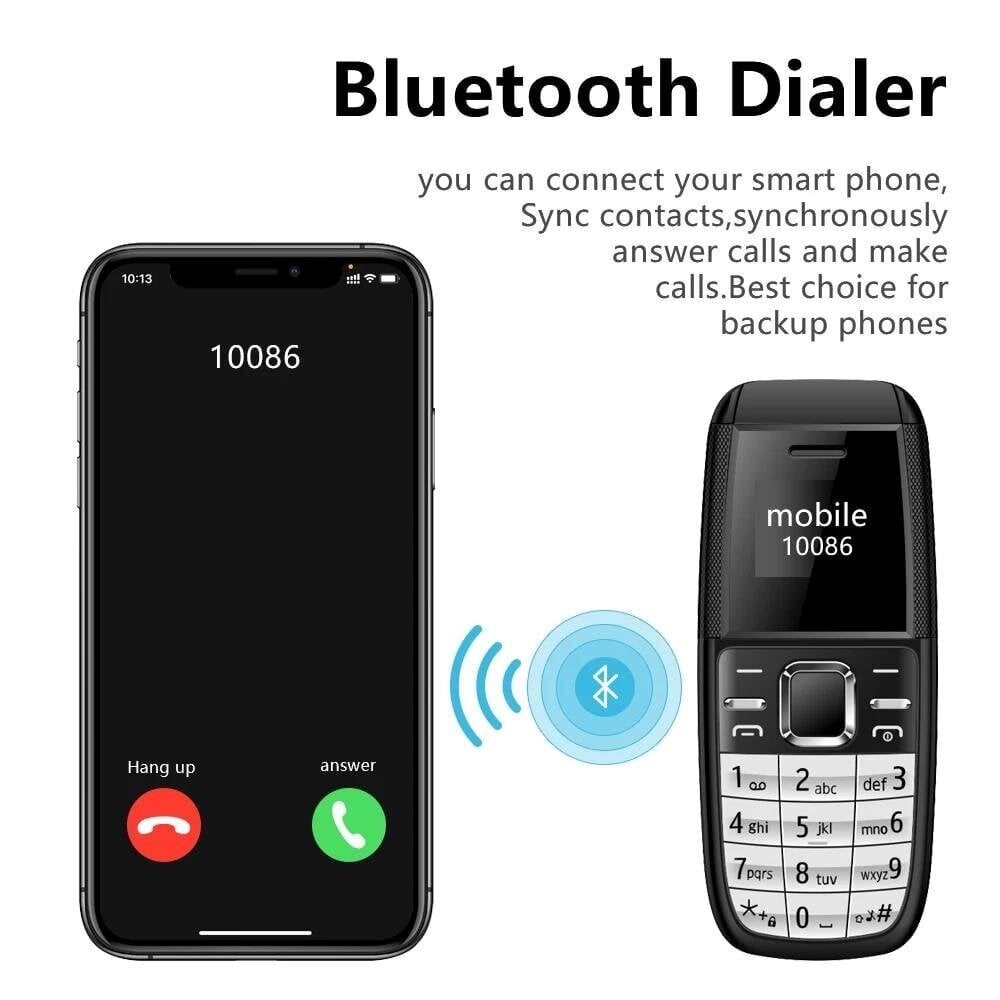 BM200 Mini-matkapuhelin Kahden SIM-kortin valmiustila Magic Voice Bluetooth Dial Langattomat Bluetooth-kuulokkeet Minipainikepuhelimet hinta ja tiedot | Matkapuhelimet | hobbyhall.fi