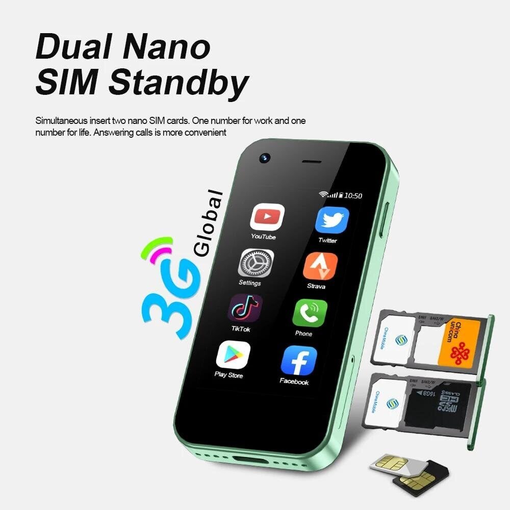 KING5000 Mini-älypuhelin 3G Networks Dual Nano SIM Android 9.0 -järjestelmä 16 Gt ROM 2,5 tuuman näyttö Play Kaupan taskuälypuhelimet hinta ja tiedot | Matkapuhelimet | hobbyhall.fi