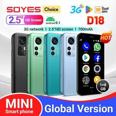 D18 Mini Android älypuhelin 3G-verkko neliytiminen 700mAh takakamera 5 megapikselin dual sim dual valmiustila hinta ja tiedot | Matkapuhelimet | hobbyhall.fi