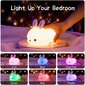 Lasten yövalo, ladattava, touch kanin LED Baby Night Light, kannettava silikoni, USB hinta ja tiedot | Projektorit | hobbyhall.fi