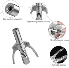 G-liitin rasvapistooliin, voitelupistoolin kärki, joustavalla letkulla, rasvapumpun liitin, voitelupistoolin liitin Yhteensopiva kaikkien 1/8 rasvapistoolien kanssa (1 kpl) hinta ja tiedot | Puutarhatyökalut | hobbyhall.fi