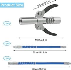 Rasvapistoolin kärki, sähköinen manuaalinen pneumaattinen rasvapumppu joustavalla letkulla, G-liitin rasvapumpulle, sopii kaikentyyppisille rasvapistoolille (kaksoiskahva) hinta ja tiedot | Puutarhatyökalut | hobbyhall.fi