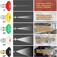 4000 PSI painepesuripistooli, jossa on 5 vaihdettavaa suihkusuutinta, suihkupesupistooli 1/4-pikaliitännällä ja M22-liitin hinta ja tiedot | Puutarhatyökalut | hobbyhall.fi