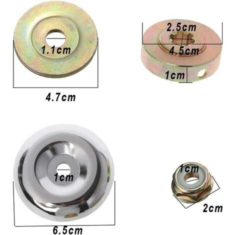 Sarja 8 yleiskäyttöistä raivauspäätä ja 5 M10x1,25 mutteria trimmerille. hinta ja tiedot | Puutarhatyökalut | hobbyhall.fi