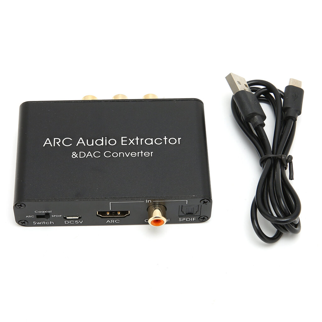 HD Multimedia Interface ARC Extractor Digital/Analog Audio DAC-muunnin HDTV DVD:lle hinta ja tiedot | Kaiuttimet ja soundbarit | hobbyhall.fi