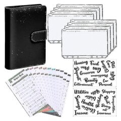 A6 Binder Budt Plr Kannet F Koko 6 Reikää Taskut Vetoketju My Saving Envelope_black hinta ja tiedot | Treenivälineet | hobbyhall.fi