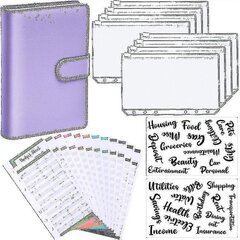 A6 Binder Budt Plr Kannet F Koko 6 Reikää Taskut Vetoketju My Saving Envelope_purple hinta ja tiedot | Treenivälineet | hobbyhall.fi