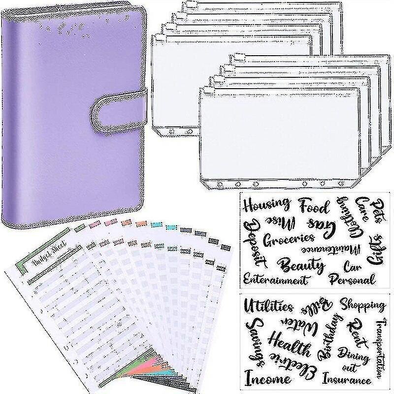 A6 Binder Budt Plr Kannet F Koko 6 Reikää Taskut Vetoketju My Saving Envelope_purple hinta ja tiedot | Treenivälineet | hobbyhall.fi