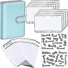 A6 Binder Budt Plr Kannet F Koko 6 Reikää Taskut Vetoketju My Saving Envelope_Blue hinta ja tiedot | Treenivälineet | hobbyhall.fi