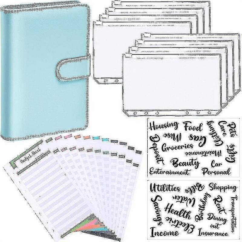 A6 Binder Budt Plr Kannet F Koko 6 Reikää Taskut Vetoketju My Saving Envelope_Blue hinta ja tiedot | Treenivälineet | hobbyhall.fi